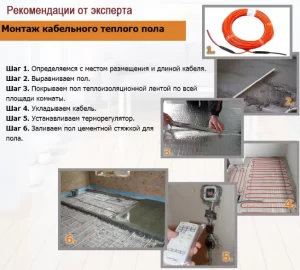 Способы установки теплого пола в каркасных домах
